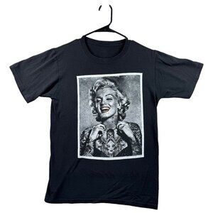 Marilyn Monroe Graphic Print Tee Size S Black Short Sleeve Crewneck Casual Rare